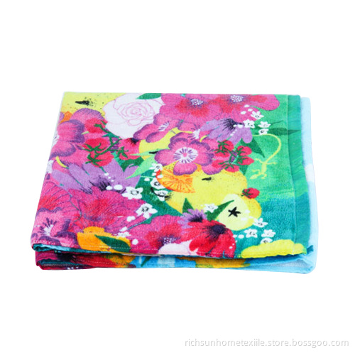 flower printed beach towel